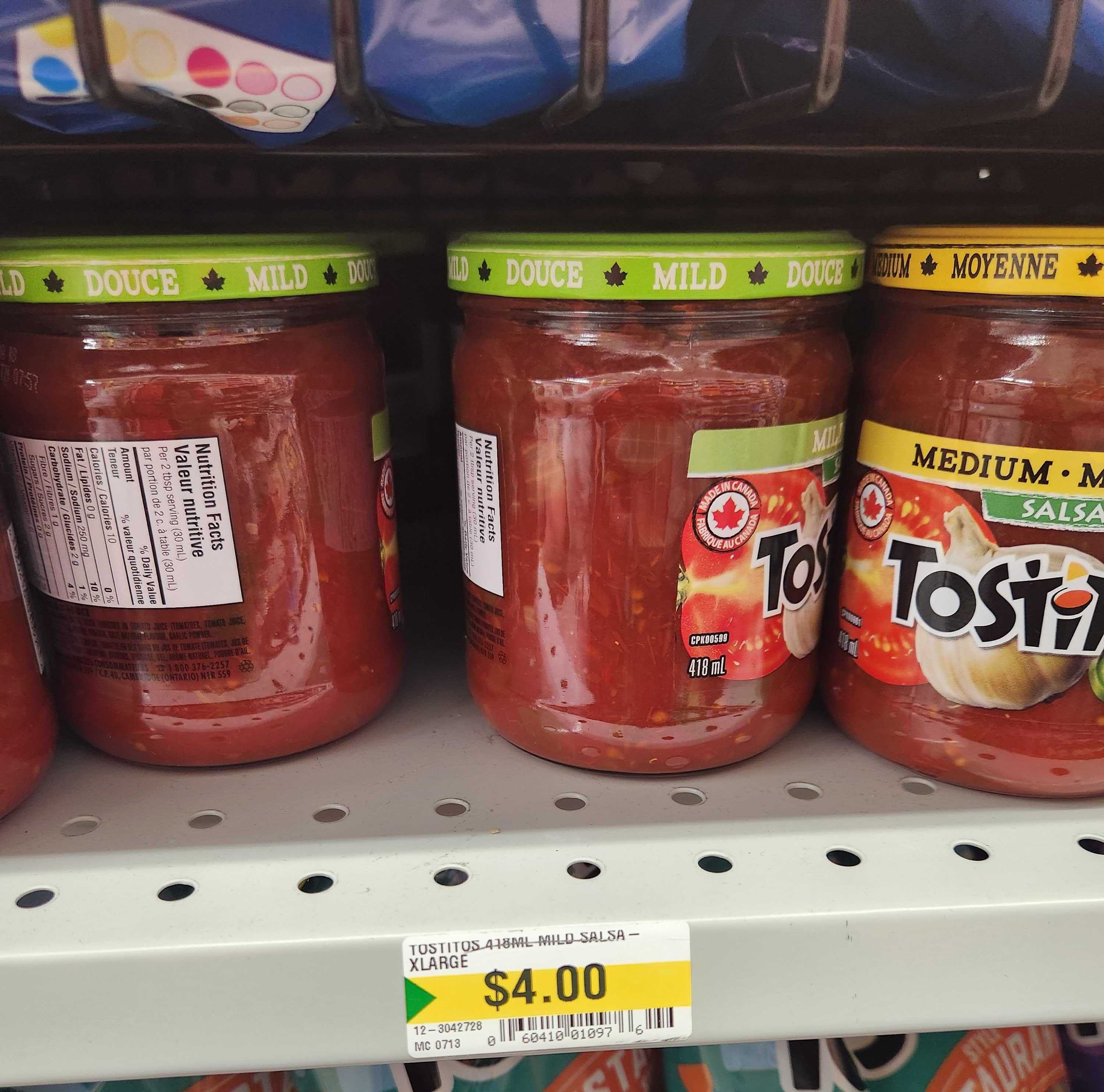 Tostitos Salsa at Dollarama.