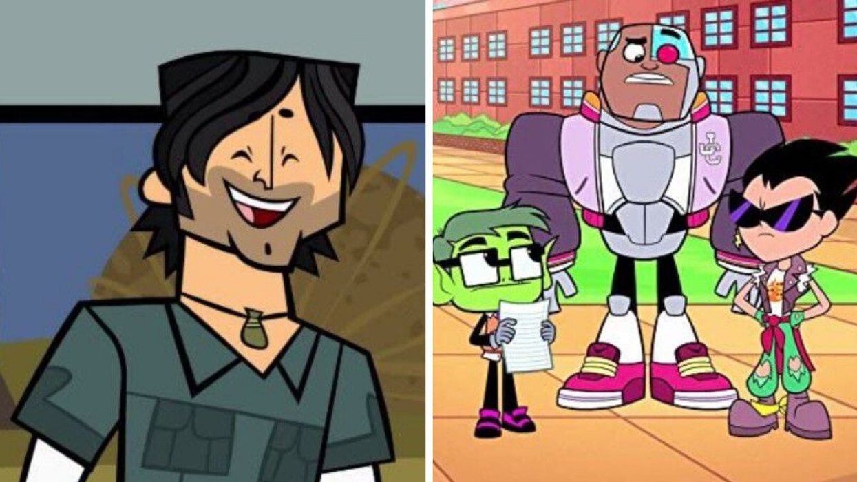 Total Drama Island. Right: Teen Titans Go!