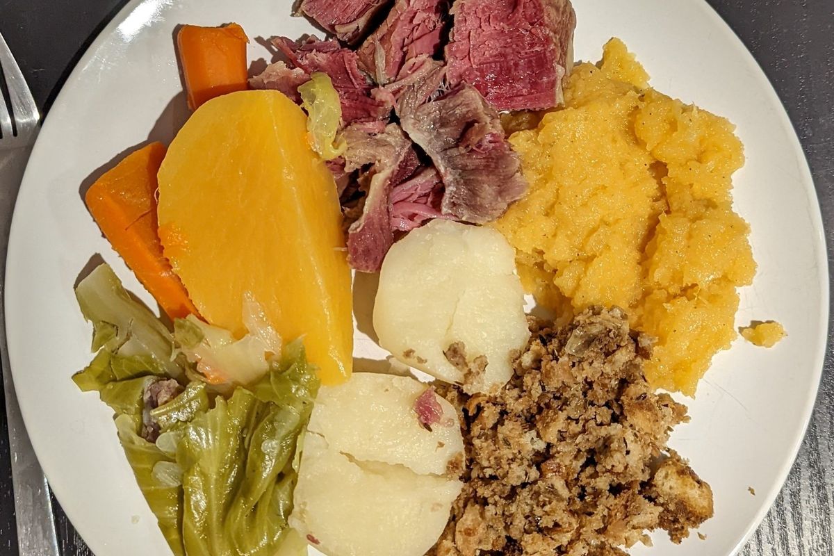 Traditional Jiggs Dinner on Canadian Thanksgiving