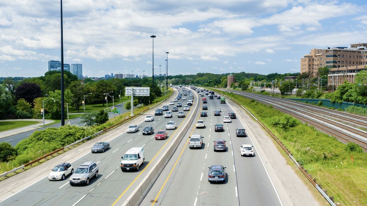 Traffic on Gardiner Expressway in Toronto.