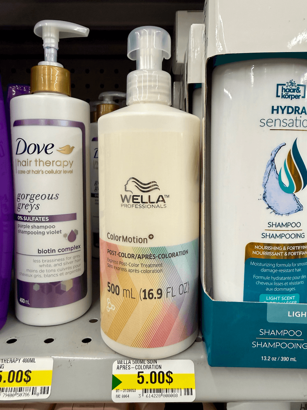 Traitement express post color 500 ml Wella Professionals sur les tablettes du Dollarama. 