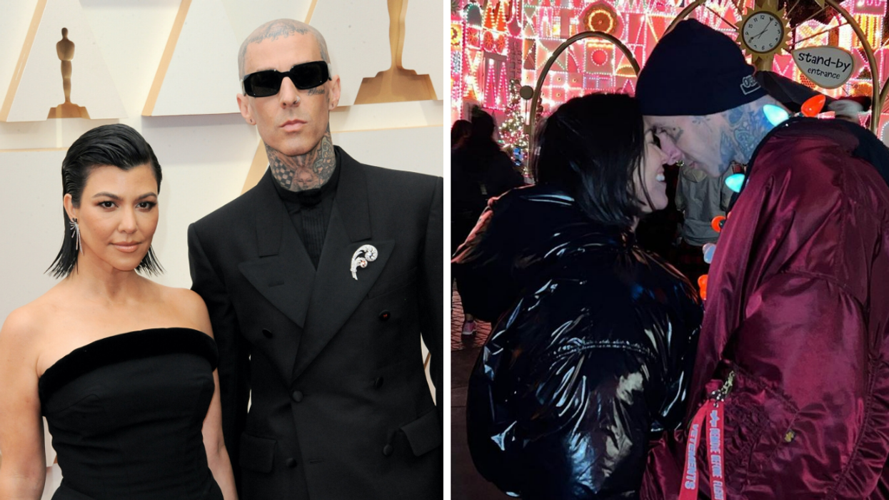 Travis Barker and Kourtney Kardashian.