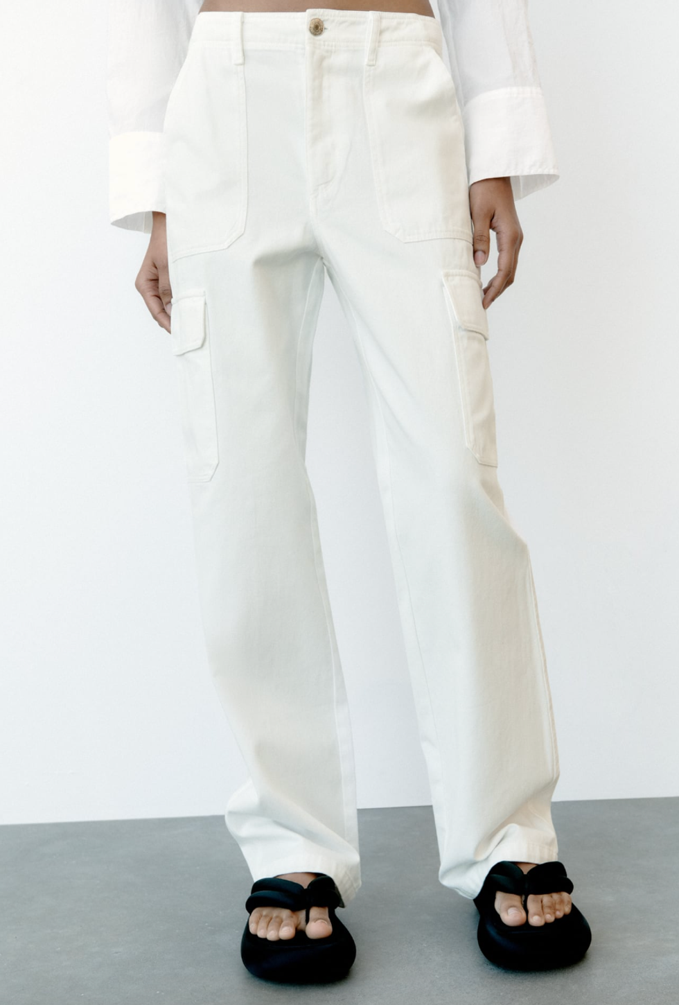 TRF High Rise Straight Cargo Pants.