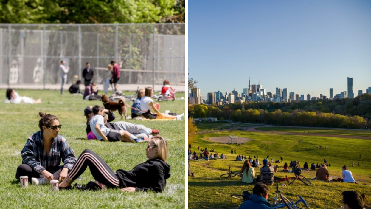 Trinity Bellwoods Park in Toronto. Right: Riverdale Park West in Toronto.