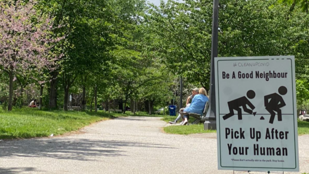 Trinity Bellwoods Signs Appearing Around The Park Bring A New Meaning To 'No Dumping'
