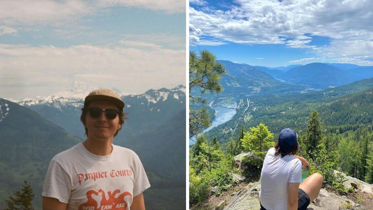 Tristan Wheeler in the Coastal Mountains. Right: In the West Kootenays.