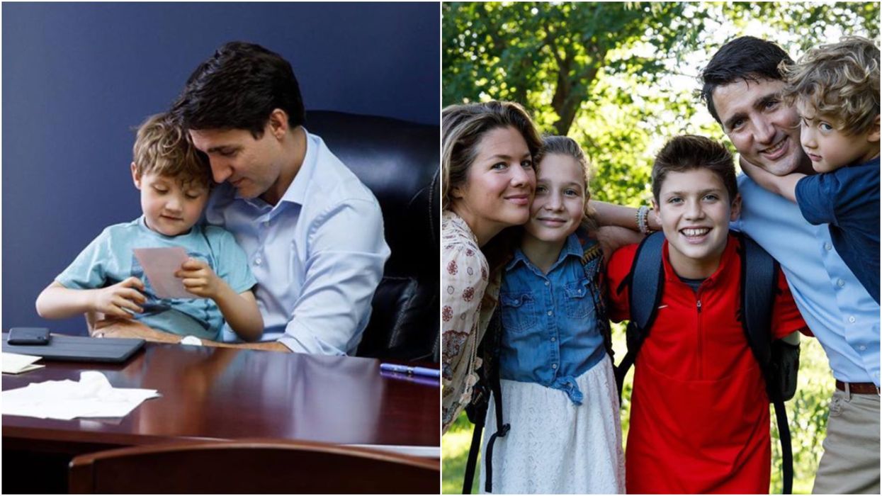 Trudeau's Kids Returned To School Today & He Had A Message For His Youngest (PHOTOS)
