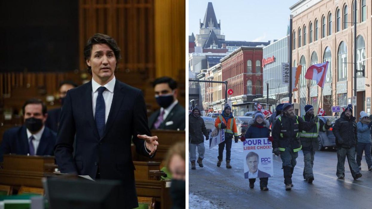 Trudeau Says The Freedom Convoy Is Blockading Canada's Democracy & It 'Has To Stop'