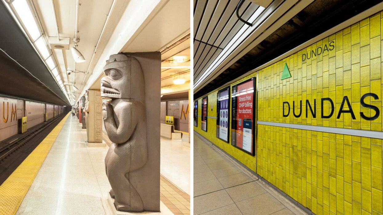 ttc museum station. right: ttc dundas station