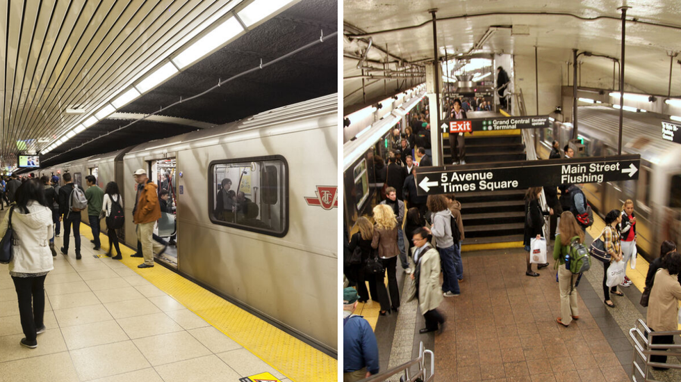 TTC. Right: MTA.