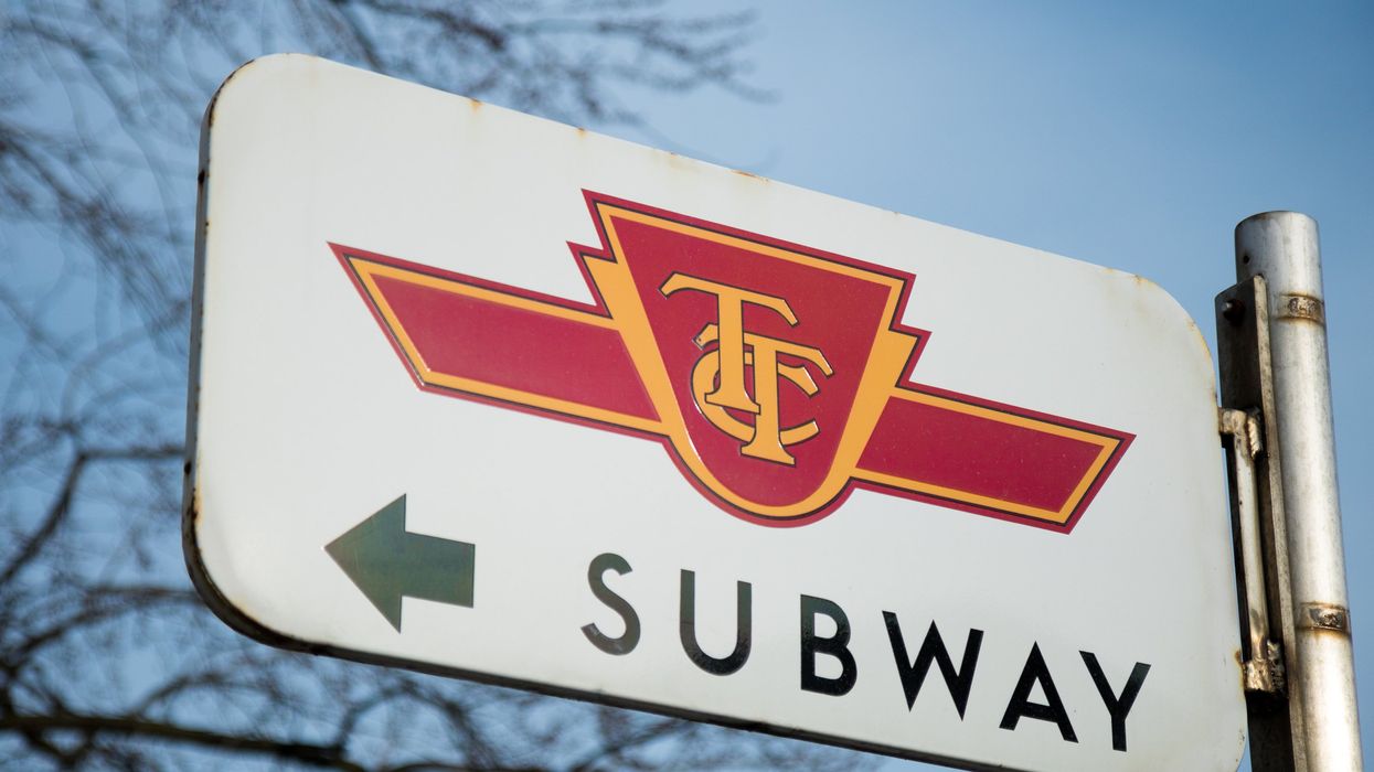 TTC subway sign.