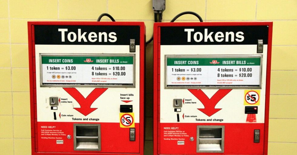 TTC token machine.
