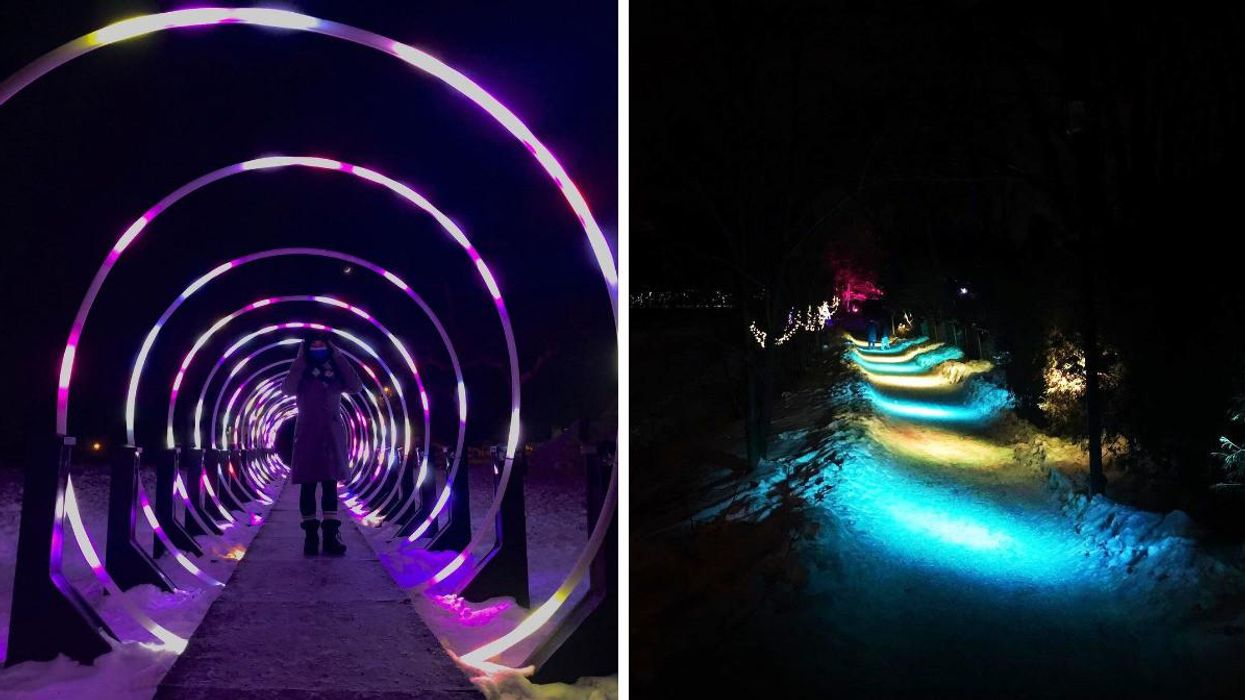 Tu peux aller te balader dans un sentier illuminé féérique sur la Rive-Sud de Montréal