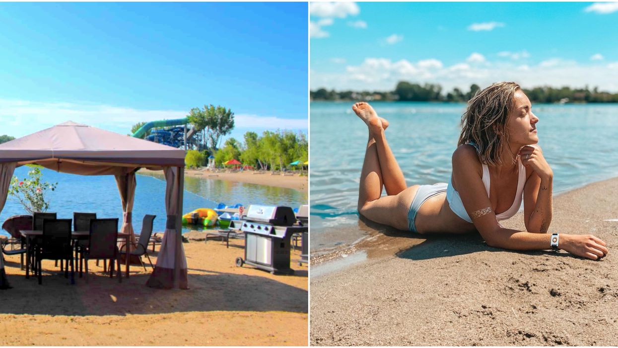 Tu peux louer une plage privée VIP à ces glissades d'eau du Québec et c'est parfait