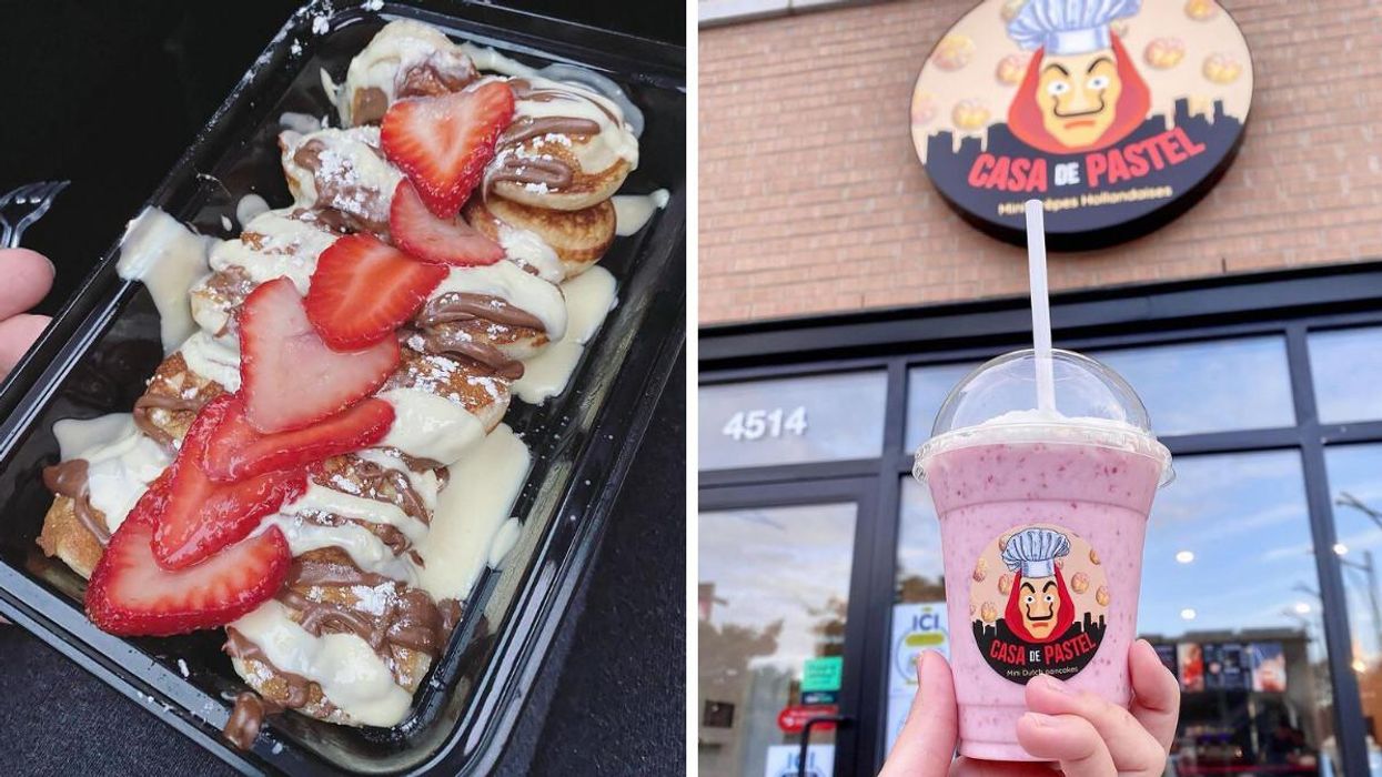 Tu peux manger des mini crêpes décadentes dans ce café «Casa de Papel» à Montréal