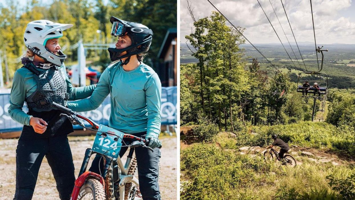 Tu peux profiter de 50 km de « trails » de vélo de montagne et du parfait « after-ride » à 1 h de Montréal