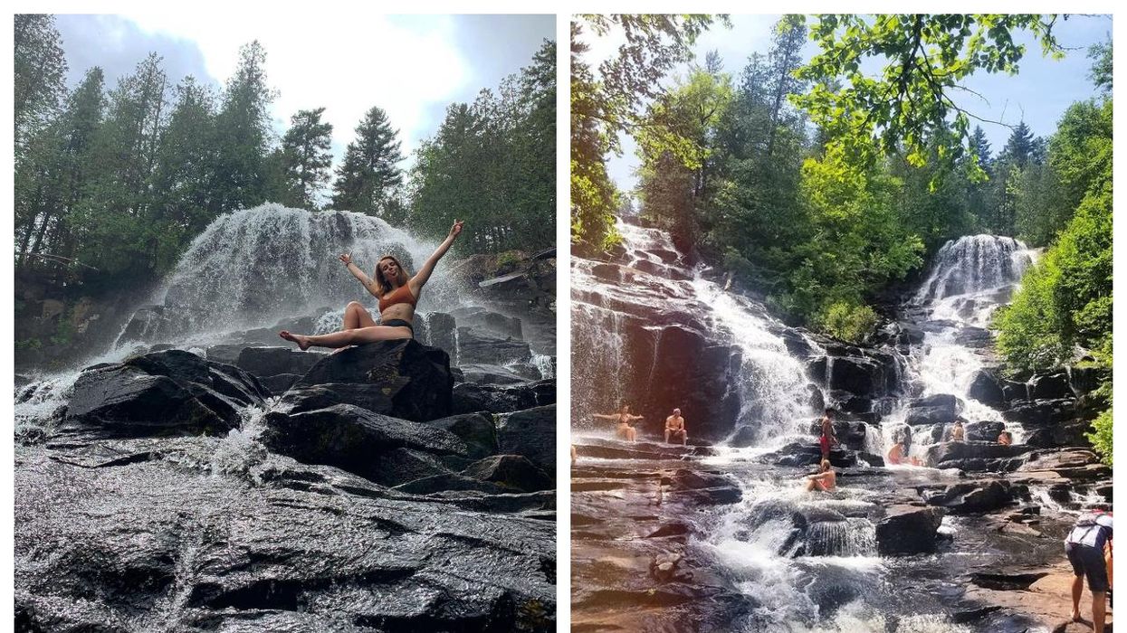 Tu peux te baigner dans les chutes Waber au Québec