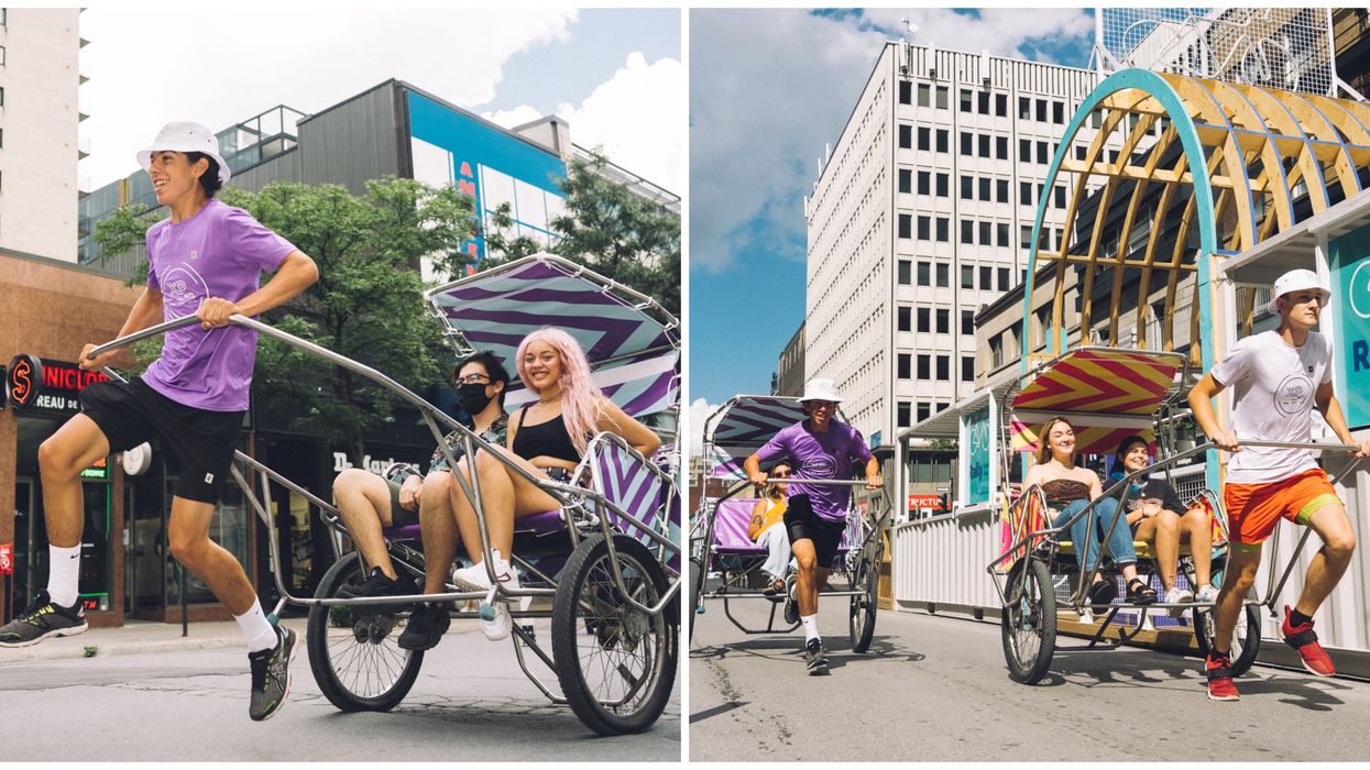 Tu peux te faire balader par des athlètes sur ces pousse-pousse gratuits à Montréal