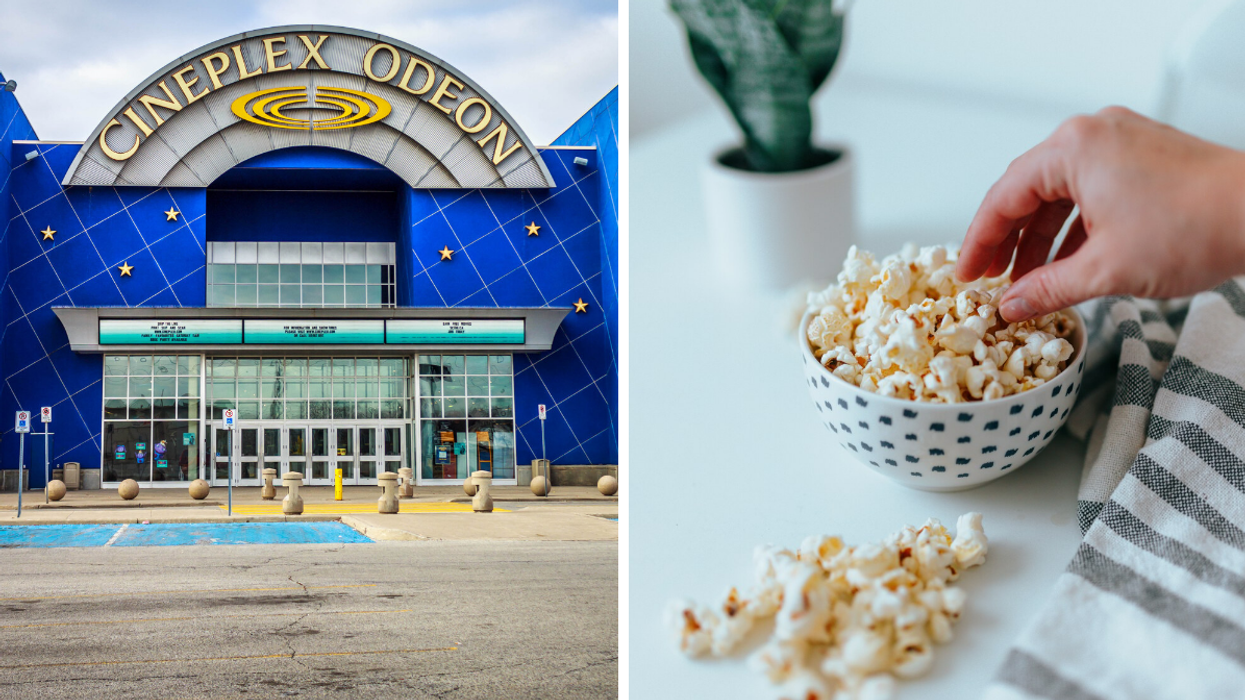 Tu peux te faire livrer du popcorn Cineplex gratuit pendant une journée cette semaine