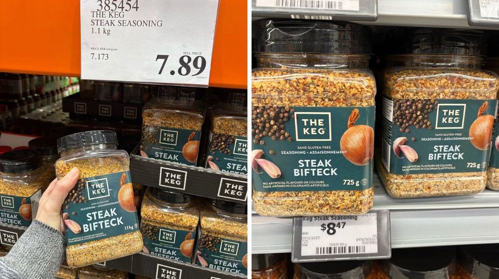 tubs of the keg steak seasoning at costco and walmart
