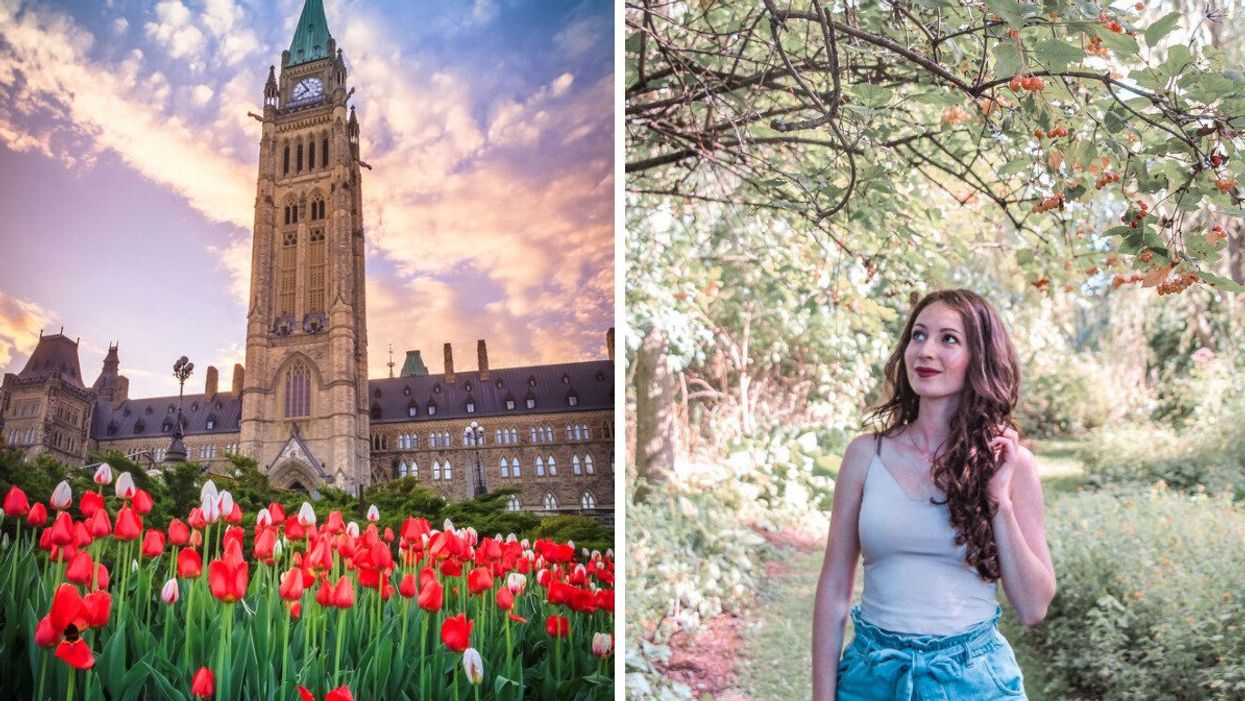 Tulip festival in Ottawa, Ontario. Right: Folmer Landscaping Botanical Gardens.