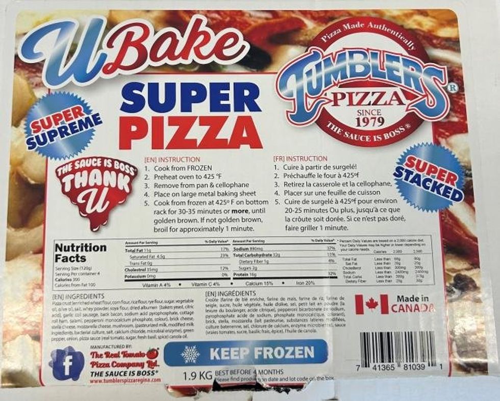Tumblers Pizza Super Pizza (U Bake), 1.9 kg