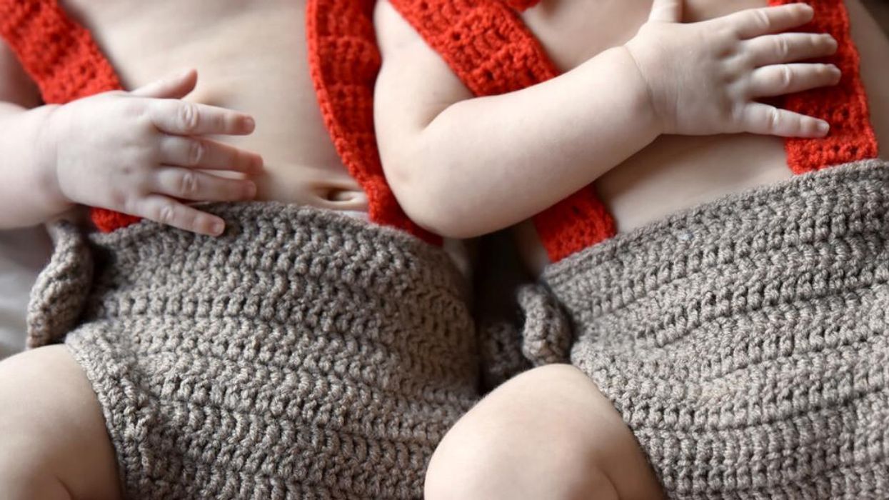 Twin babies.