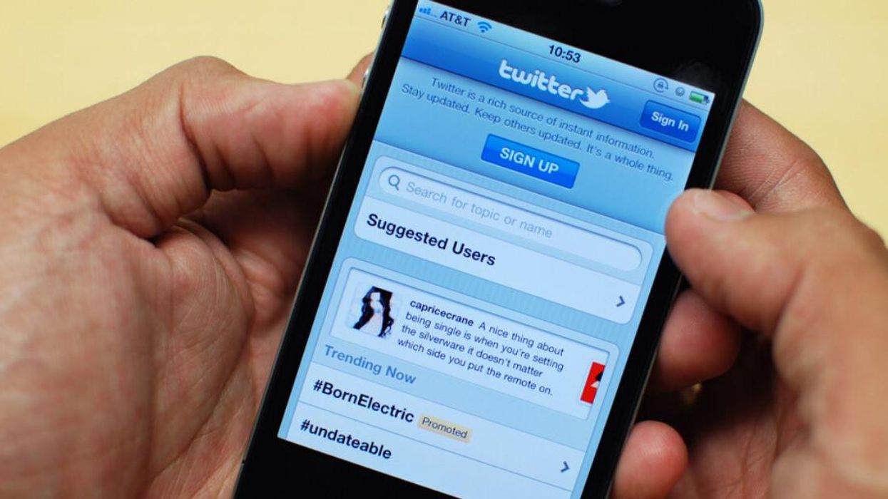 Twitter on a smartphone.