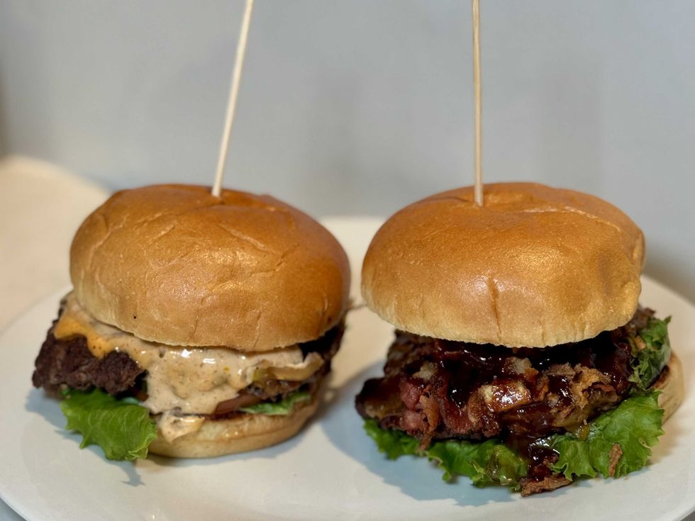 Two burgers from The Burgers Bros.