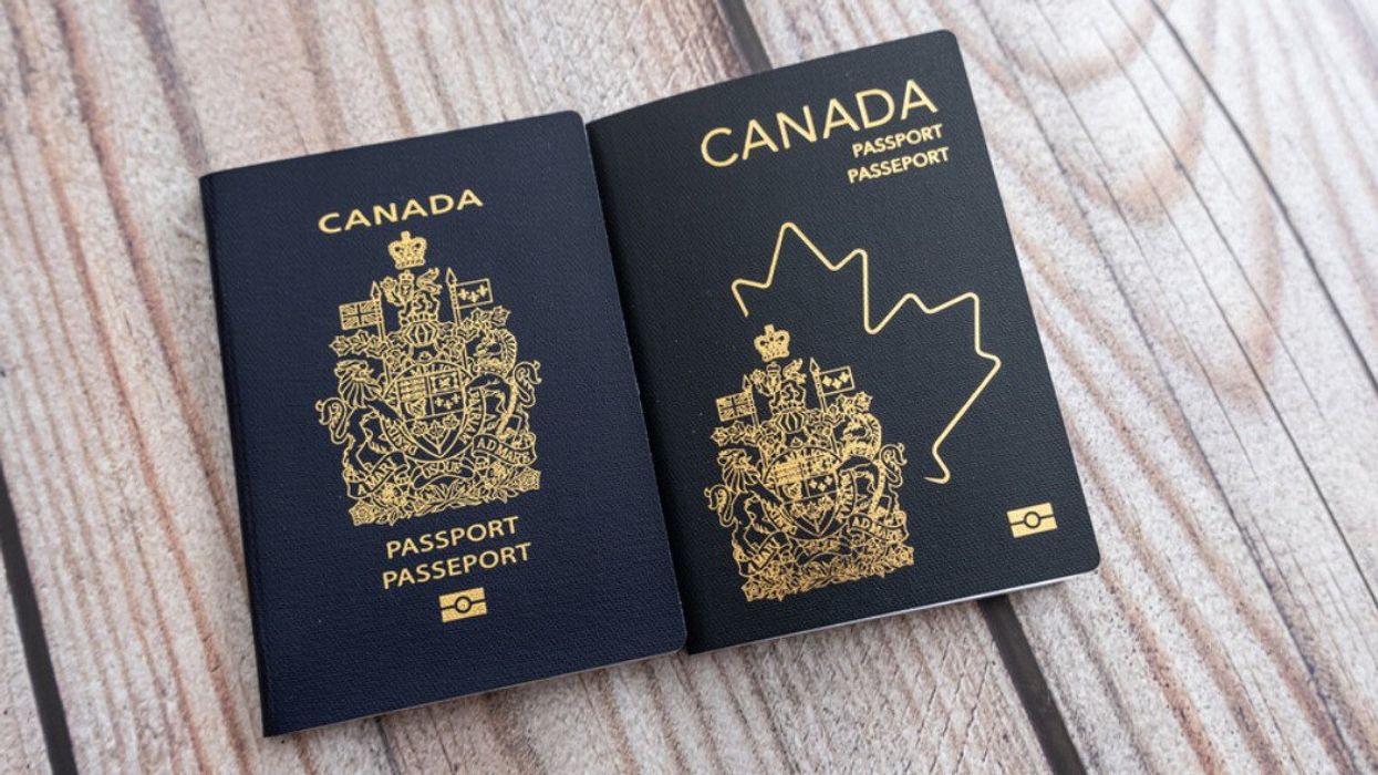 Two Canadian passports side by side.
