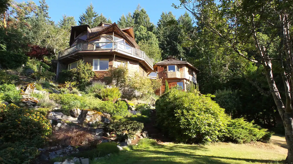 Two dome homes on the property.