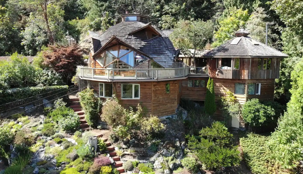 Two dome homes on the property.