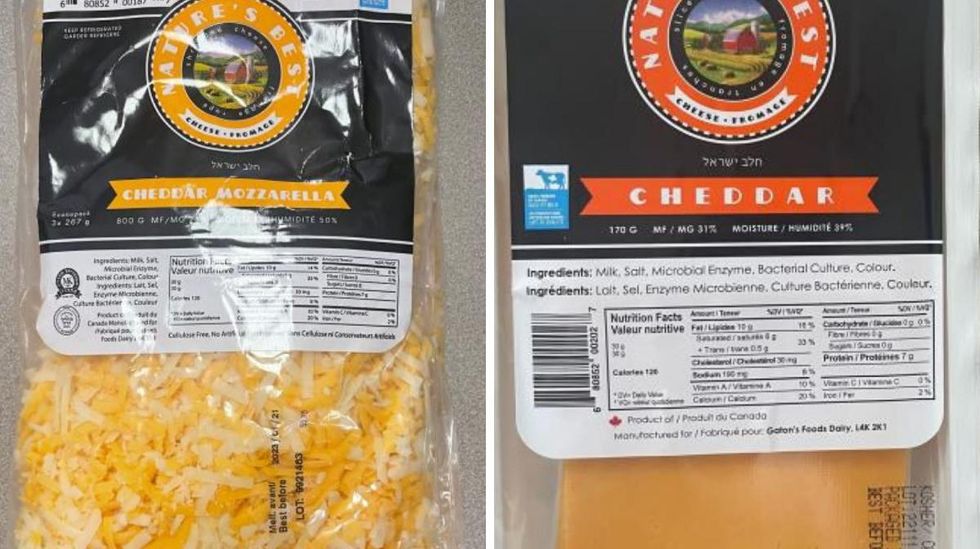 Two Nature's Best cheese products.