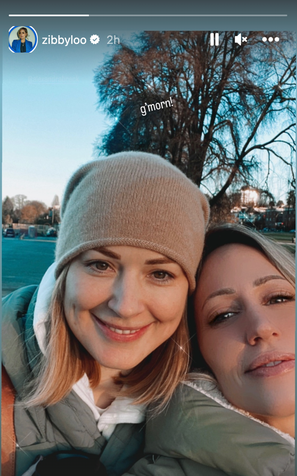 Two people  taking a selfie.