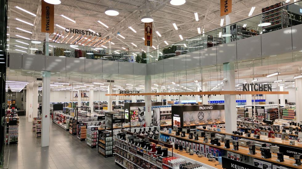 Two-storey retail space at the new Canadian Tire in Ottawa.