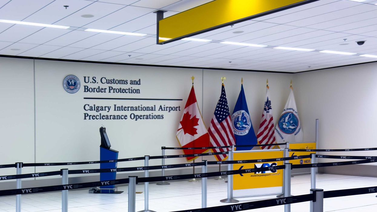 U.S. Customs and Border Protection preclearance at Calgary Airport.