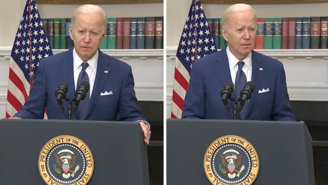 U.S. President Joe Biden addressing the nation.