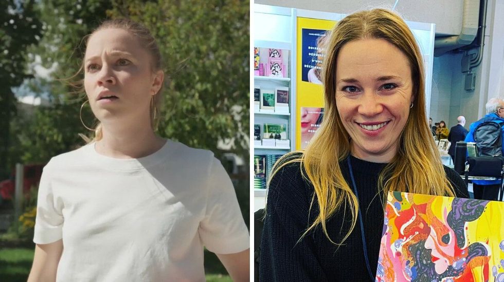 \u00c8ve Lemieux dans Fugueuse. Droite : \u00c8ve Lemieux.