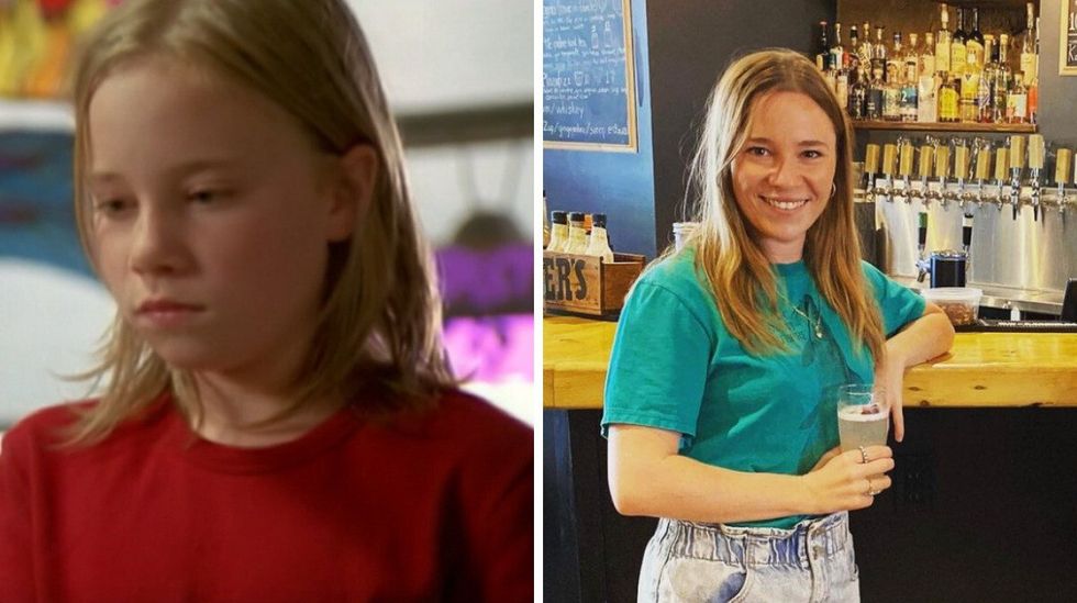 \u00c8ve Lemieux dans La myst\u00e9rieuse mademoiselle C. Droite : \u00c8ve Lemieux.