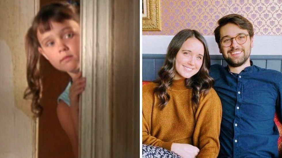 \u00c9milie Carrier dans La myst\u00e9rieuse mademoiselle C. Droite : \u00c9milie Carrier.