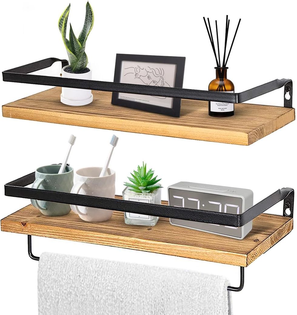 \u00c9tag\u00e8res murales flottantes avec porte-serviette \u00e0 vendre sur Amazon.