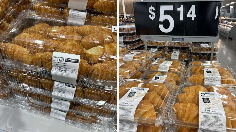 \u200b Kirkland Signature croissants. Right: Your Fresh Market croissants at Walmart.