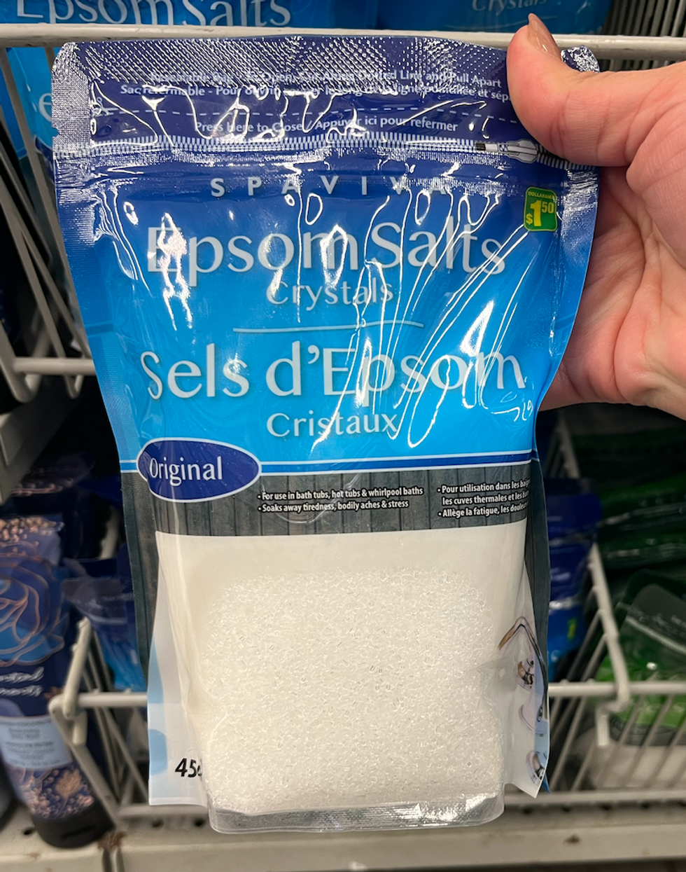 \u200b Sel d'Epsom vendu au Dollarama.