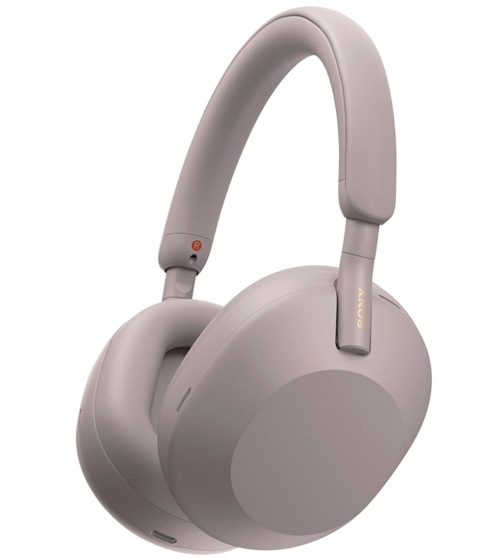 \u200b\u00c9couteurs casque Sony de couleur rose fum\u00e9e.