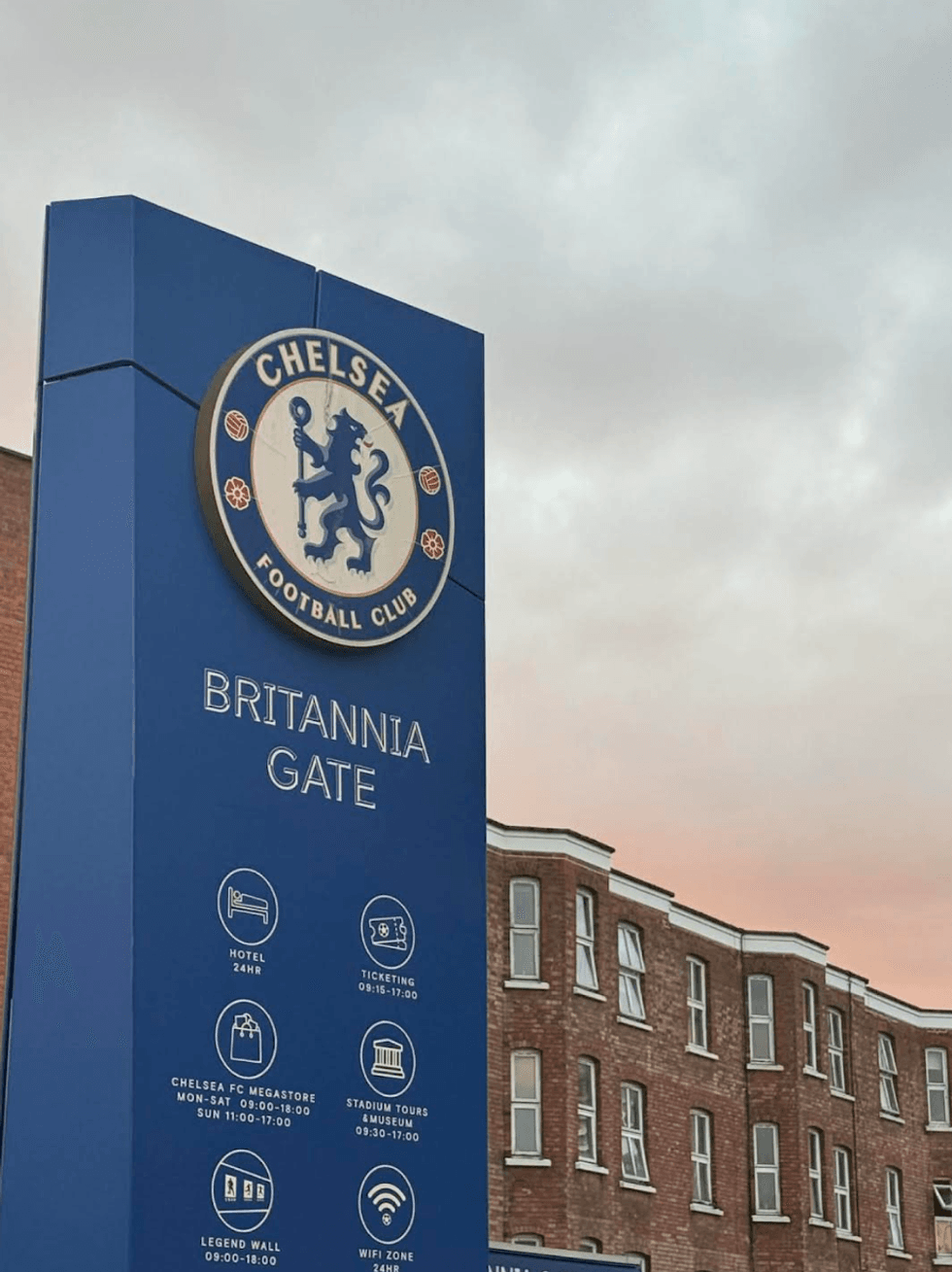 \u200bA football club sign.