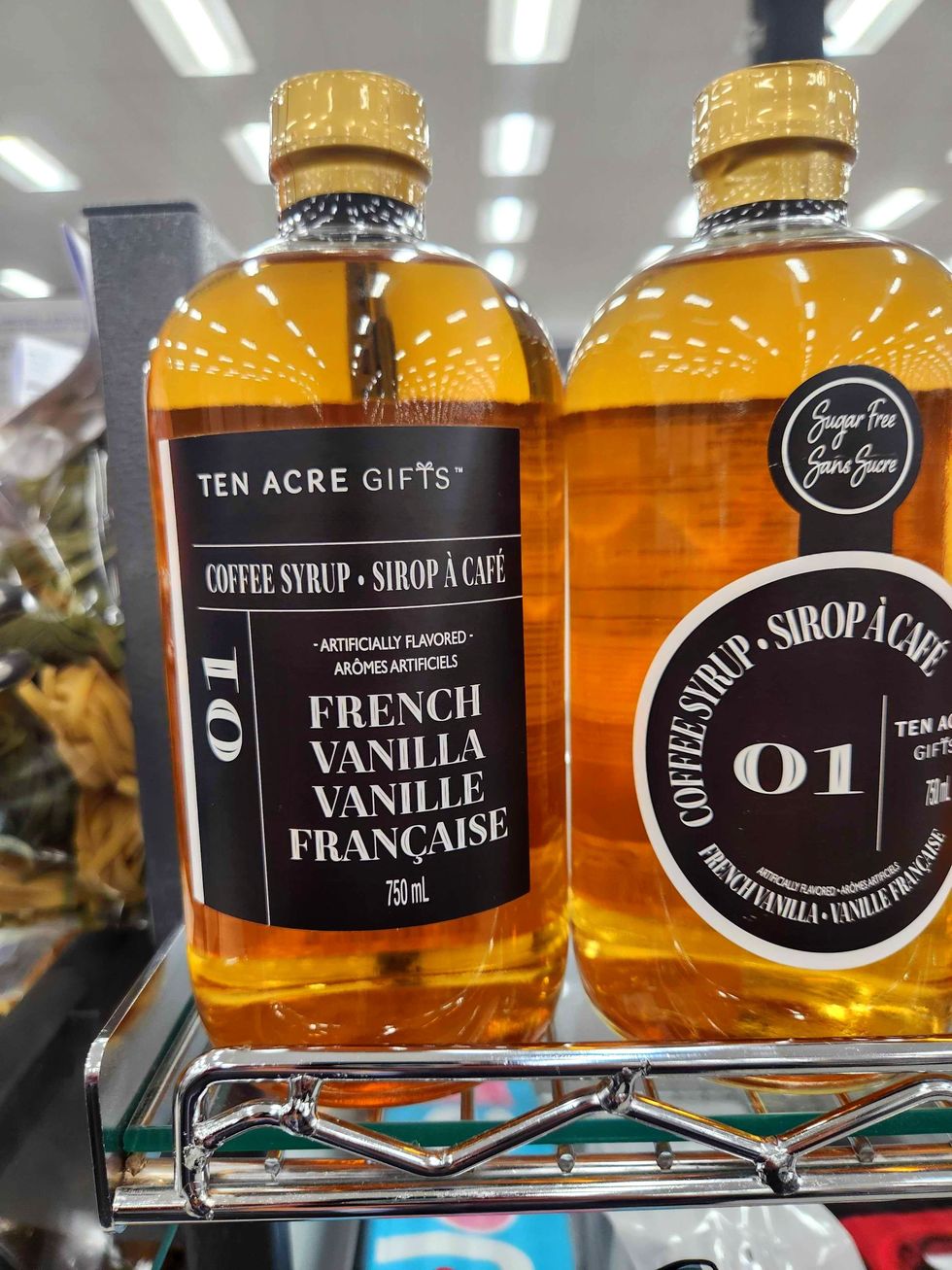 \u200bA jar of French Vanilla Coffee Syrup.