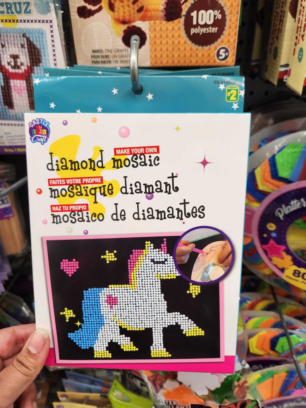 \u200bA mosaic diamond kit from Dollarama.