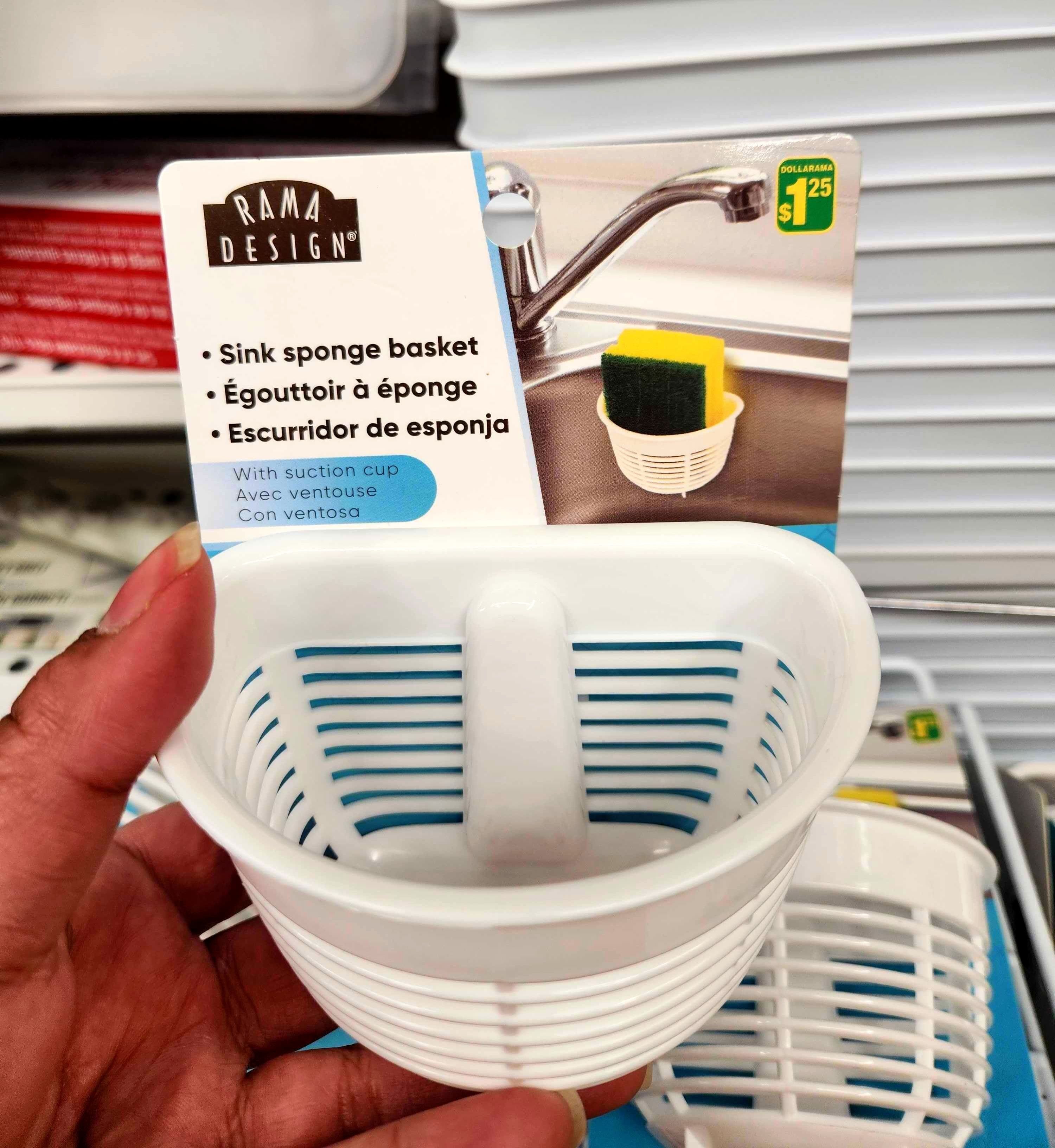 \u200bA plastic sponge holder from Dollarama.
