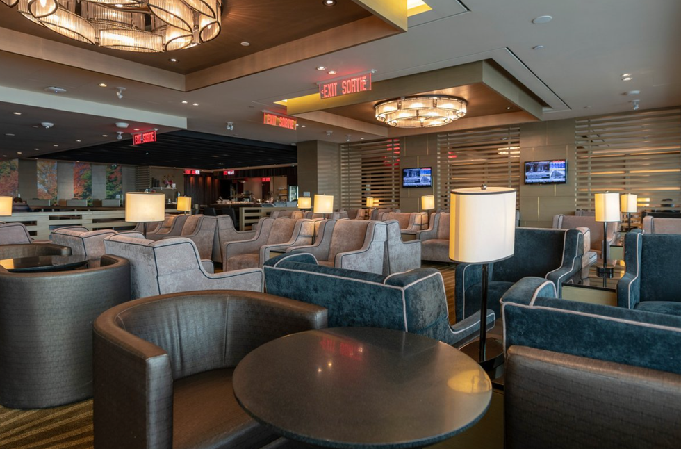 \u200bA Plaza Premium lounge at Toronto Pearson Airport.