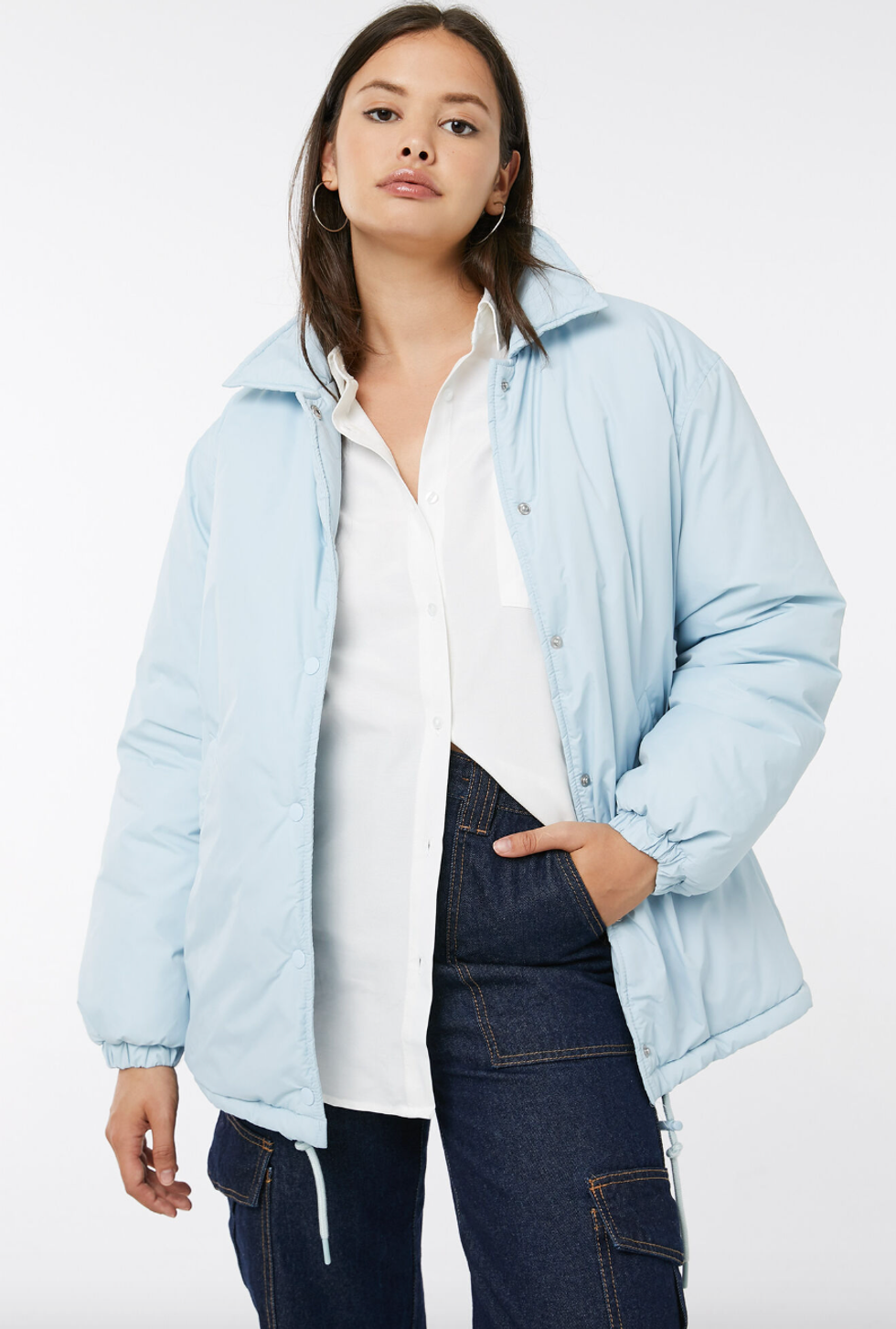 \u200bAdrene Oversized Nylon Coach Jacket.